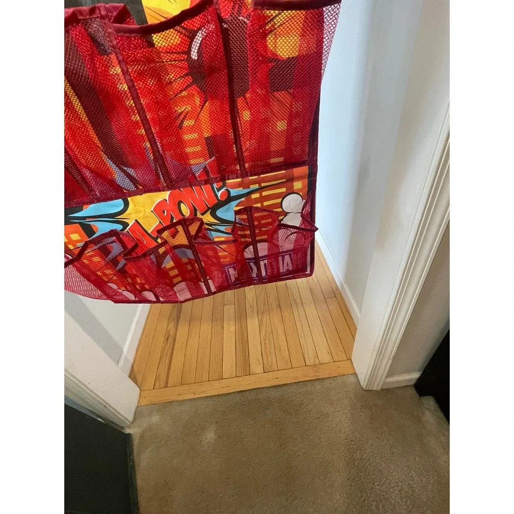 Superhero Over The Door Shoe Organizer 24 Mesh Pockets Comic Book Kids Storage
